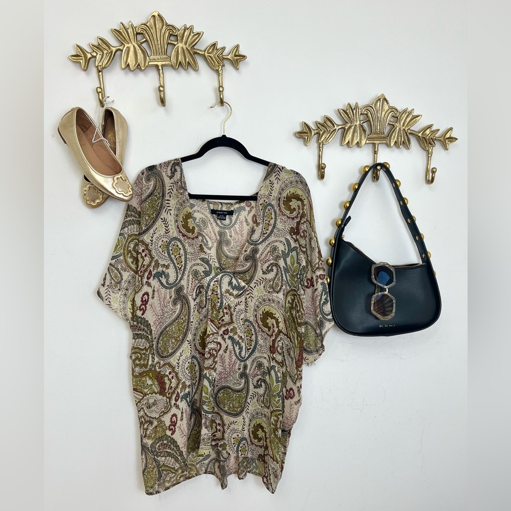 Paper Tee Multicolor Paisley Top